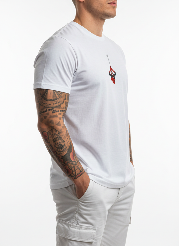 Anngi Hanging Spidey Minimal Hero Tee