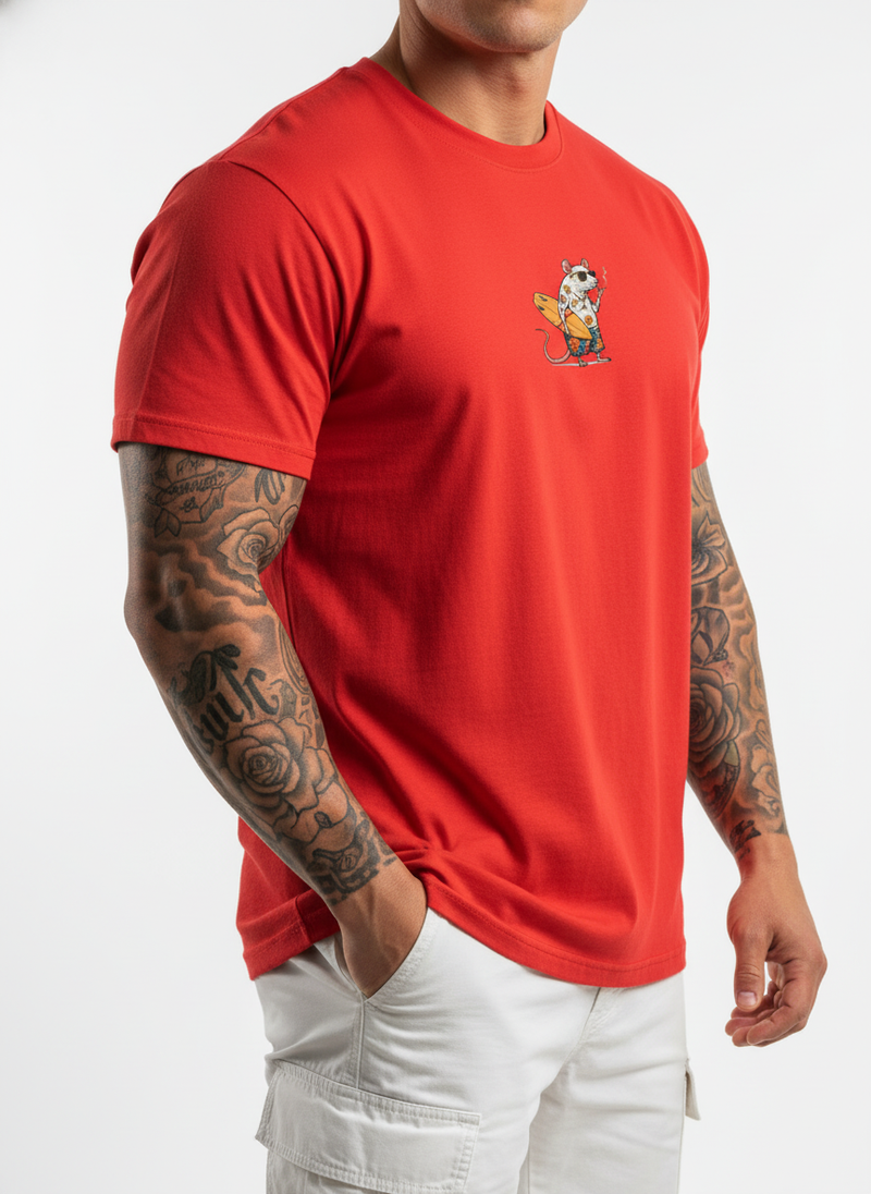 Anngi Beach Bum Mouse Red Graphic Tee
