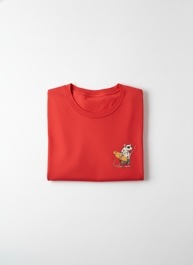 Anngi Beach Bum Mouse Red Graphic Tee